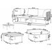 Beliani Conjunto lounge SENISE Branco/cinza