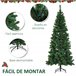 Árvore de Natal Artificial PVC, metal e plástico HOMCOM Verde