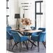 Beliani Silla de comedor MONEE Azul Marino