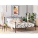 Beliani Cama com estrado Metal LYRA 182x209 Preto