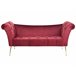 Beliani Chaise longue Veludo NANTILLY Vermelho