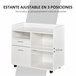 Armario para Impresora Melamina Vinsetto 80 Branco