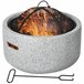 Braseiro Exterior Metal e MGO Outsunny Cinza