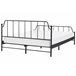 Beliani Cama com estrado Ferro MAURESSAC 164x206 Preto