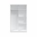 Roupeiro TREVI portas deslizantes 120x200cm branco Branco Brillo