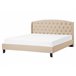 Beliani Cama com estrado Poliéster BORDEAUX 169x221 Bege