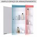 Armário com Espelho MDF e Vidro HOMCOM, casa - casa de banho 66 Branco