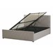Beliani Cama com estrado Pele sintética ROCHEFORT 150x214 Cinza Escuro