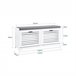 Banco para sapatos com 2 portas e 1 almofada FSR184-W SoBuy PT Branco