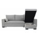 Chaise longue com cama MARLON reversível 3 lugares cinza Cinza