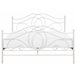 Beliani Cama com estrado Metal LYRA 162x209 Branco