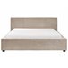 Beliani Cama com estrado Bouclé MIRANDE 189x231 Cinza