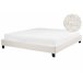 Beliani Cama com estrado Bouclé ROANNE 190x213 Creme