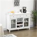 Aparador de Cozinha MDF, Madeira de Melamina e Vidro HOMCOM 120 Branco