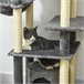 Arranhador para Gatos Aglomerado de Madeira, poliéster e Sisal Cinza