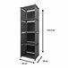 Prateleira de Organização 5 Pisos PVC e Tecido Nyana Home 125x41x29 cm 41 Preto