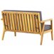Beliani Conjunto lounge Madeira de acácia PALLANO Cinza Escuro
