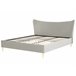 Beliani Cama Terciopelo CHALEIX 188x212 Cinza Claro