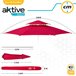 Guarda-sol octogonal de com teto duplo e proteção UV35 + Aktive Beach Vermelho