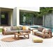 Beliani Conjunto lounge Madeira de acácia com certificado FSC® TIMOR Cinza Escuro