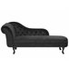 Beliani Chaise longue versão à esquerda Veludo NIMES Preto