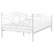 Beliani Cama com estrado Metal LYRA 162x209 Branco