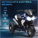 Motocicleta Elétrica Metal e PP HOMCOM Azul