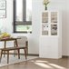 Estante de Livros MDF e Vidro Temperado HOMCOM 76 Branco