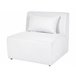 Beliani Chaise longue Bombazine LEMVIG Branco/ Bege