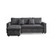 Chaise longue DRAKO reversível cor cinza escuro Cinza Escuro