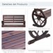 Banco de Jardim Madeira de Abeto Outsunny 105x56 Castanho
