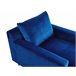 Beliani Chaise longue Veludo GUERET Azul Marino