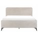 Beliani Cama com estrado Poliéster VALOGNES 172x220 Cinza Claro