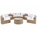 Beliani Conjunto lounge SEVERO Castanho Claro