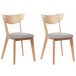 Beliani Silla de comedor ERIE Castanho Claro