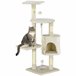 Arranhador para Gatos Aglomerado de Madeira, Pelúcia e Sisal Bege