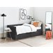 Beliani Cama de dia com arrumação Veludo MARRAY 98x214 Preto