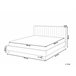 Beliani Cama com estrado Poliéster POITIERS 151x215 Cinza Claro
