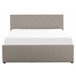 Beliani Cama com estrado Pele sintética ROCHEFORT 170x214 Cinza Escuro