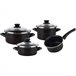 Bateria de cozinha de 7 peças Preto