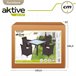 Conjunto de mobiliário de terraço cadeiras e mesa rattan Aktive Preto
