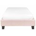 Beliani Cama com estrado Bouclé ROANNE 100x213 Creme
