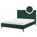 Beliani Cama com estrado Veludo BAYONNE 171x212 Cinza Claro