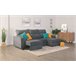 Chaise longue convertível em cama tecido APRIL Cinza