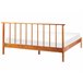 Beliani Cama com estrado Pinho BARRET 176x209 Castanho