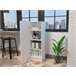 Aparador Belleria, estilo minimalista com 4 prateleiras Branco