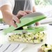 Cortador de Verduras, Ralador e Mandolina com Receitas e Acessórios 7 em 1 Cinza