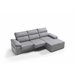 Chaise longue dereita com arrumação RUBIK Cinza