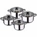 Bateria de 8pc adequada para indução + 3 panelas Multicor