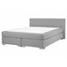 Beliani Cama continental Veludo CONSUL 171x212 Cinza Claro
